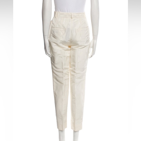 DOLCE & GABBANA Suit😍Cream Silk Stripe Pantsuit Double Breasted Blazer & Pants - Picture 10 of 16